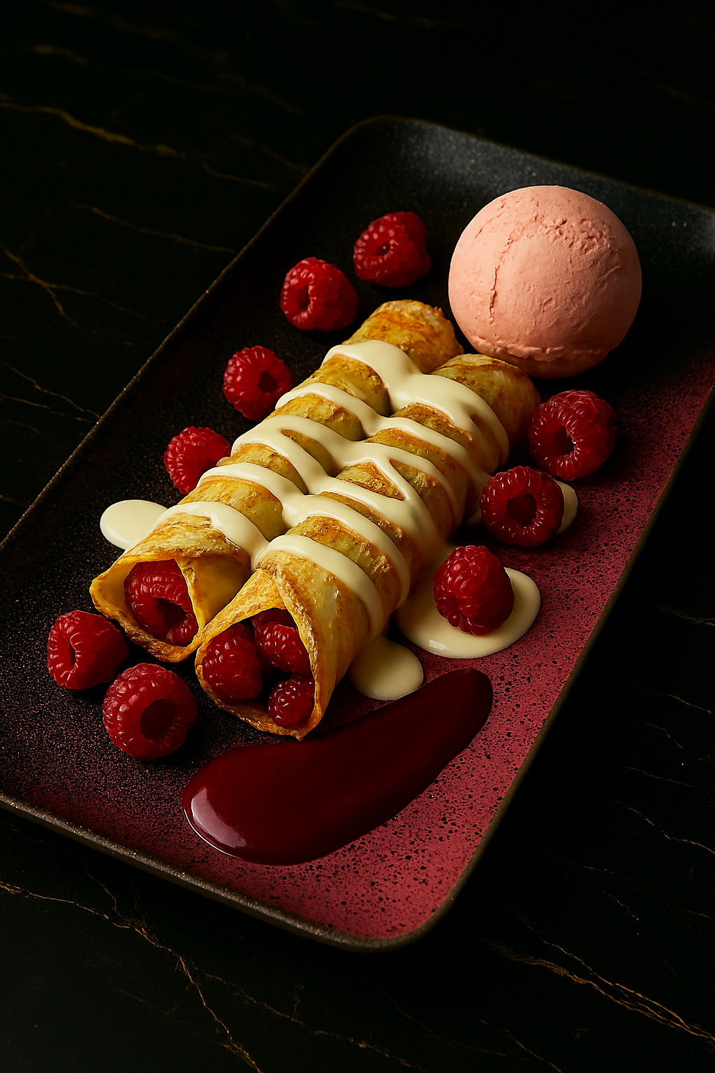 Raspberry Crepe